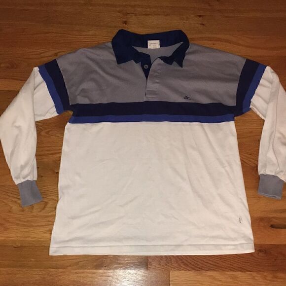 Vintage Deadstock Hobie Cat Made in USA Sailing Rugby Style LS Shirt Retro XL/L - Picture 1 of 7
